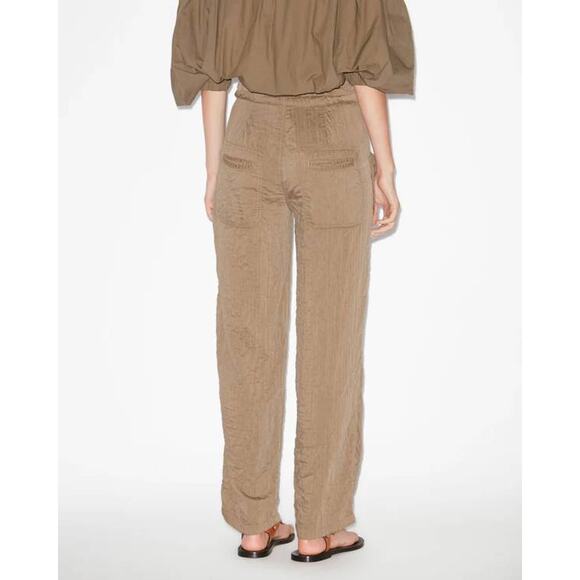 Isabel Marant Serida Drawstring Pant in Khaki FR 34 US 2 - Picture 3 of 4
